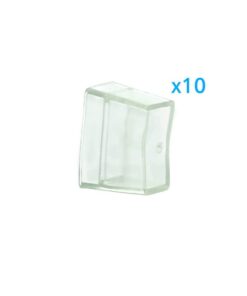 10 PZ Gommini PVC Morbida 14X7 mm per Chiusure Striscia Bobina Led Impermeabile
