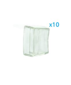 10 PZ Gommini PVC Morbida 14X7 mm per Chiusure Striscia Bobina Led Impermeabile
