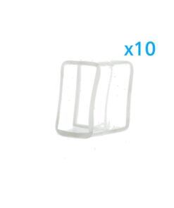 10 PZ Gommini PVC Morbida 15X9 mm per Chiusure Striscia Bobina Led Impermeabile