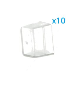 Alternative view of 10 PZ Gommini PVC Morbida 15X9 mm per Chiusure Striscia Bobina Led Impermeabile