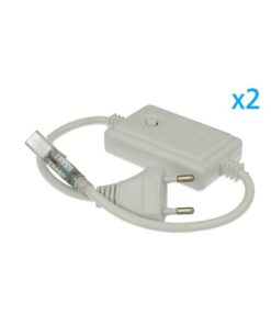 Alternative view of 2 PZ Spine Alimentatore Trasformatore 2 Pin RGB Passo 6mm con Interruttore On Off e Controller 8 Programmi per Striscia LED 220V