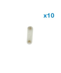 10 PZ Spina 2 Pin Passo 9mm per Connessione Striscia Led Mono 220V con Alimentatore