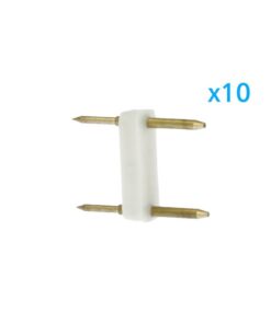 x10 Spina 2 Pin Passo 13,5mm per Connessione Striscia Led Mono 220V con Alimentatore