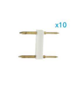x10 Spina 2 Pin Passo 13,5mm per Connessione Striscia Led Mono 220V con Alimentatore