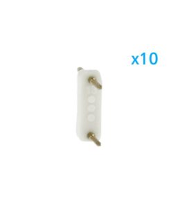 x10 Spina 2 Pin Passo 13,5mm per Connessione Striscia Led Mono 220V con Alimentatore