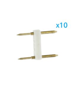 x10 Spina 2 Pin Passo 13,5mm per Connessione Striscia Led Mono 220V con Alimentatore