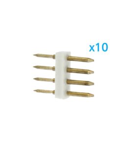 Alternative view of x10 Spina 4 Pin RGB Passo 12mm per Collegamento Bobina Led RGB 220V con Alimentatore