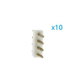 x10 Spina 4 Pin RGB Passo 12mm per Collegamento Bobina Led RGB 220V con Alimentatore