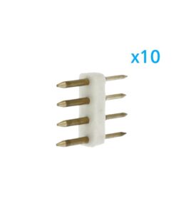 x10 Spine 4 Pin RGB 13 5mm per Bobine LED 220V Collegamento con Alimentatore