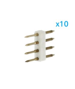 x10 Spine 4 Pin RGB 13 5mm per Bobine LED 220V Collegamento con Alimentatore