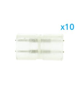 10 PZ Connettore Da 2 Pin Passo 6mm Per Unire e Allungare Bobina Led 220V Mono Colore