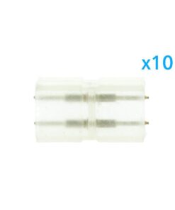 10 PZ Connettore Da 2 Pin Passo 6mm Per Unire e Allungare Bobina Led 220V Mono Colore