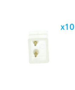 10 PZ Connettore Da 2 Pin Passo 6mm Per Unire e Allungare Bobina Led 220V Mono Colore