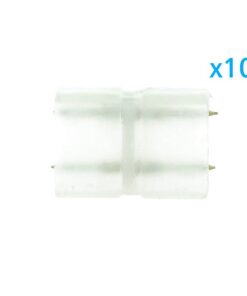 10 PZ Connettore Da 2 Pin Passo 9mm Per Unire e Allungare Bobina Led 220V Mono Colore