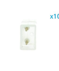 10 PZ Connettore Da 2 Pin Passo 9mm Per Unire e Allungare Bobina Led 220V Mono Colore