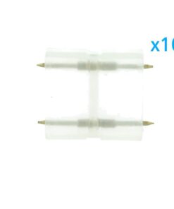 10 PZ Connettore 2 Pin Passo 13,5mm per Unire e Allungare Bobina Led 220V Mono Colore