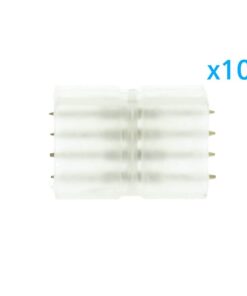 10 PZ Connettore Da 4 Pin RGB Passo 9mm Per Unire e Allungare Bobina Led RGB 220V
