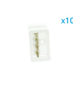 10 PZ Connettore Da 4 Pin RGB Passo 9mm Per Unire e Allungare Bobina Led RGB 220V