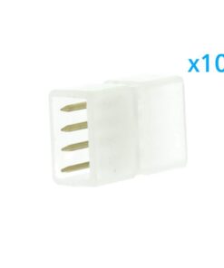 10 PZ Connettore Da 4 Pin RGB Passo 9mm Per Unire e Allungare Bobina Led RGB 220V