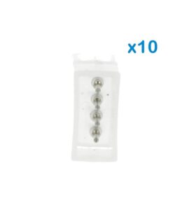 10 PZ Connettore Da 4 Pin RGB Passo 12mm Per Unire e Allungare Bobina Led RGB 220V