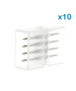 10 PZ Connettore Da 4 Pin RGB Passo 12mm Per Unire e Allungare Bobina Led RGB 220V