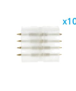 10 PZ Connettore Da 4 Pin RGB Passo 13,5mm Per Unire e Allungare Bobina Led RGB 220V