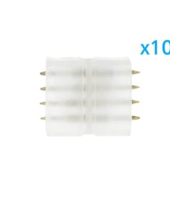 10 PZ Connettore Da 4 Pin RGB Passo 13,5mm Per Unire e Allungare Bobina Led RGB 220V