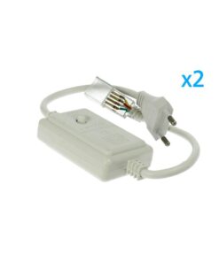 Alternative view of 2 PZ Spine Alimentatore Trasformatore 4 Pin Passo 9mm per Bobina LED RGB 220V con Interruttore e Controller 8 Programmi
