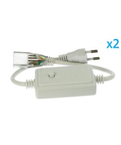 2 PZ Spine Alimentatore Trasformatore 4 Pin RGB Passo 12mm con Controller per Bobina LED RGB 220V 50m 500W