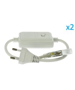 2 PZ Spine Alimentatore Trasformatore 4 Pin RGB Passo 12mm con Controller per Bobina LED RGB 220V 50m 500W