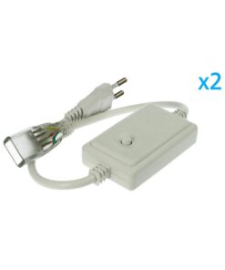 2 PZ Spine Alimentatore Trasformatore 4 Pin RGB Passo 12mm con Controller per Bobina LED RGB 220V 50m 500W