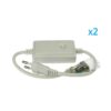2 PZ Spine Alimentatore Trasformatore 4 Pin RGB Passo 13,5mm con Controller 8 Programmi per Striscia LED RGB 220V
