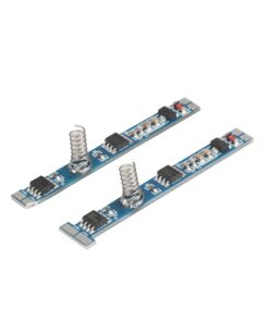 Mini Interruttore Led Dimmer Touch Slim Tagliabile Per Profilo Alluminio da 6mm fino 12mm Con Led Blu 12V 24V 4A