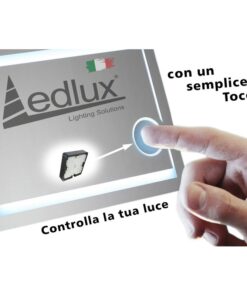 Interruttore Led Dimmer Touch Con Memoria Per Specchio Da Bagno 12V 24V 4A Con Indicatore Led Blu