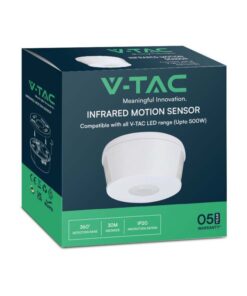 Sensore di Movimento a Infrarossi 1000W Rilevamento a 360° Montaggio a Plafone SKU-23162