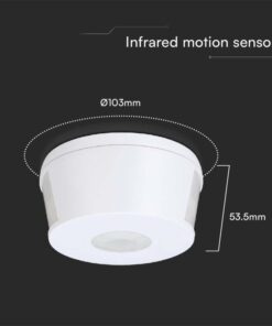 Sensore di Movimento a Infrarossi 1000W Rilevamento a 360° Montaggio a Plafone SKU-23162