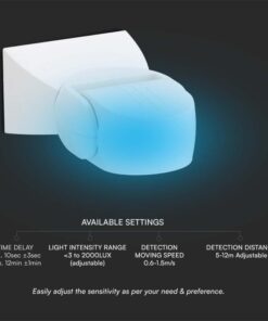 Alternative view of Sensore di Movimento a microonde 180° 300W Montaggio a Parete IP65 SKU-23164