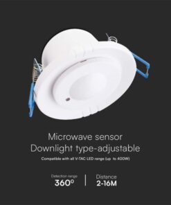 Alternative view of Sensore di Movimento a Microonde 300W 360° Orientabile Montaggio a Incasso Colore Bianco SKU-23165