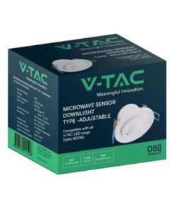 Sensore di Movimento a Microonde 300W 360° Orientabile Montaggio a Incasso Colore Bianco SKU-23165 - immagine 4