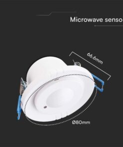 Sensore di Movimento a Microonde 300W 360° Orientabile Montaggio a Incasso Colore Bianco SKU-23165 - immagine 5