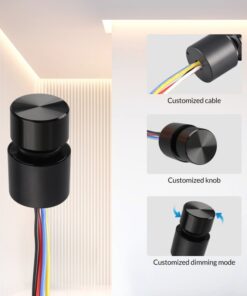 Micro Pulsante Illuminazione LED RGB con Funzione Dimmer CCT con Memoria 12-24VDC Corrente 3A/CH IP65 Interruttore Controllo Versatile dell'Illuminazione con Doppio Click Triplo Click e Rotazione del Pulsante