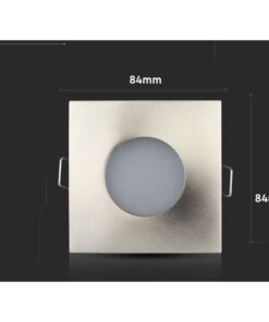 Alternative view of Porta Faretto Led GU10 MR16 Incasso Quadrato Colore Nichel Satinato Impermeabile IP54 SKU-3616