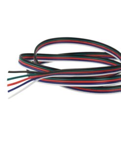 Cavo Filo Elettrico Penta Polare 5 X 0,25 mmq Per Striscia Led RGBW RGB+W 1 Metro