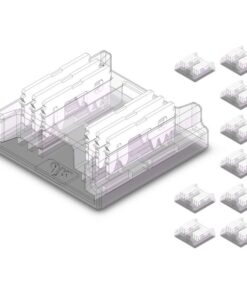 10 Pezzi Connettore Rapido 6 PIN per Striscia LED COB RGBWW 12mm Senza Saldatura