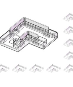 10 Pezzi Connettore Veloce 8mm Forma L Fast Connect 4 In 1 per Curvare Strip LED