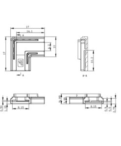10 Pezzi Connettore Veloce 8mm Forma L Fast Connect 4 In 1 per Curvare Strip LED