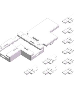 10 Pezzi Connettore Rapido 8mm Forma L con Coperchio per Striscia LED Senza Saldatura