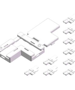 10 Pezzi Connettore Rapido 8mm Forma L con Coperchio per Striscia LED Senza Saldatura