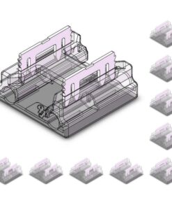 10 Pezzi Connettore Rapido 4 in 1 per Striscia LED 10mm Monocolore Senza Saldatura