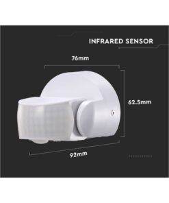 Alternative view of Sensore di Movimento Infrarossi IP65 Colore Bianco Montaggio a Parete Soffitto Snodabile a 180° SKU-6611